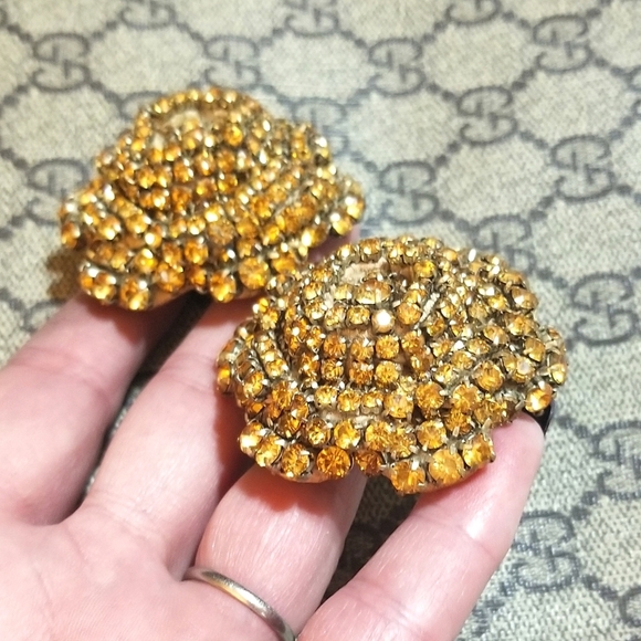 Rebecca de Ravenel's AVA Topaz Crystal Runway Statement Earrings - Picture 8 of 10